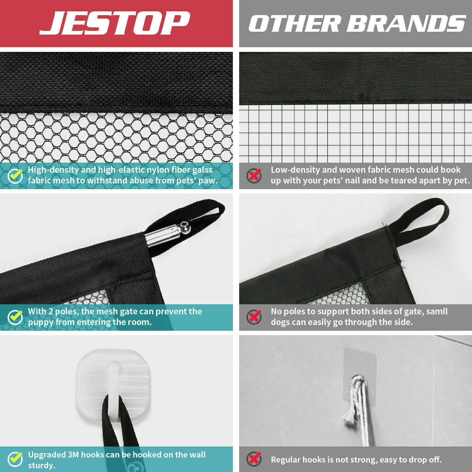 Sicherheitsnetz für Hunde & Katzen – Ohne Bohren 5